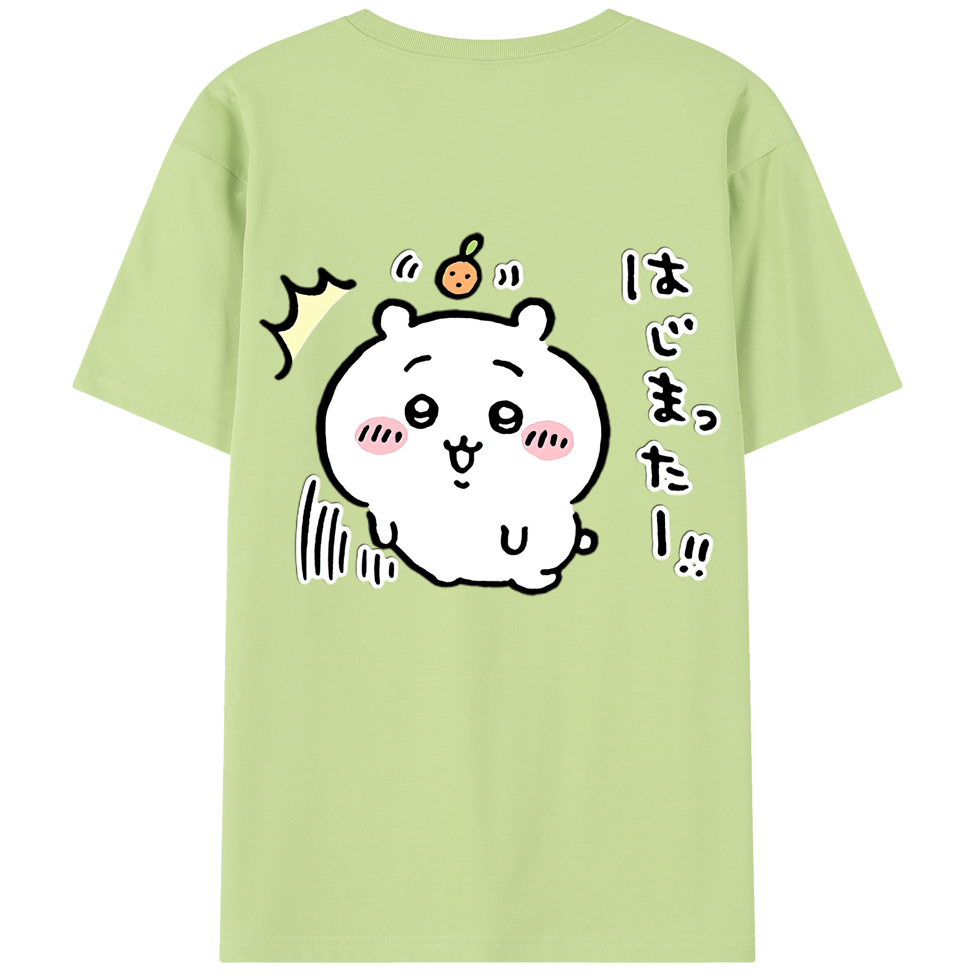 （画像用） ちいかわ ちいかわ Chii-kawa chiikawa 綿100％半袖Tシャツ（背面プリント）